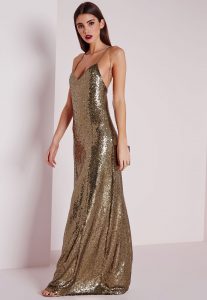 Missguided gold sequin dress £65