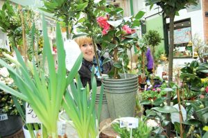 Flower stall at Borough Market
