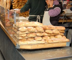 bread stall Borough Market