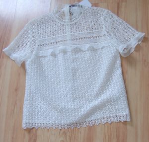 Lace ruffle blouse by Zara