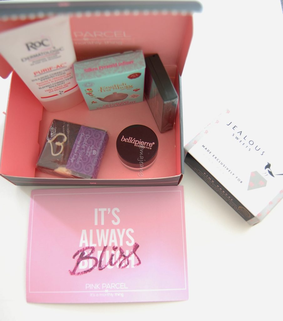 Contents of Pink Parcel monthly subscription