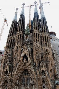 Outside La Sagrada familia barcelona