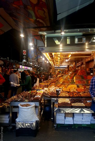 post-holiday blues, Las Ramblas market