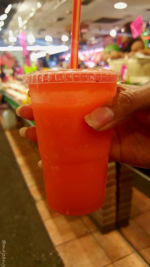 Las Ramblas market fresh juice