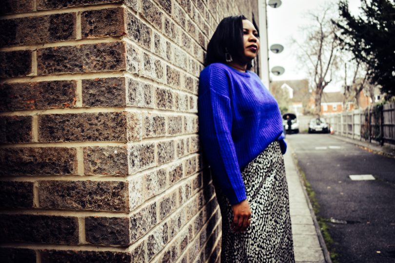 how to style a blue jumper- leopard print skirt