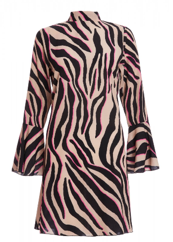 spring dresses under £35 by quiz clothing- zebra print shift dress