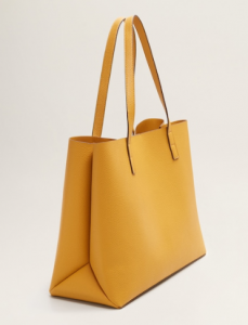 spring edit mango essential range- shopper bag in mustard