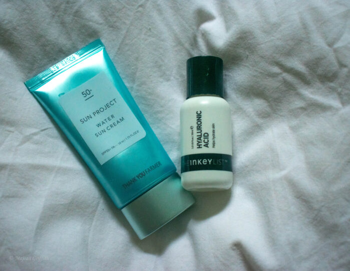 skincare products I've been loving this summer - hyaluronic acid and sunscreen